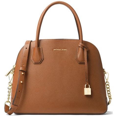 michael michael kors mercer leather dome crossbody